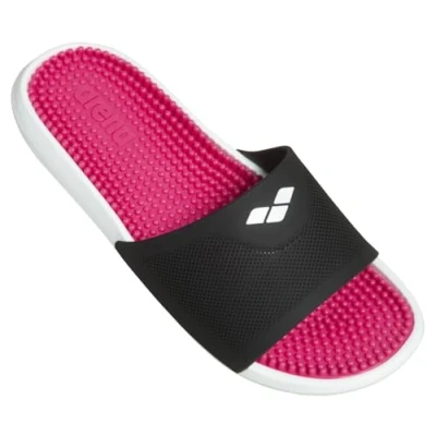 Abbildung von arena Marco Unisex Badesandalen für Damen und Herren, Badelatschen Meer Schwimmbad, Sandalen mit Weicher, Massierender Sohle Optimalem Grip auf Nassen Oberflächen