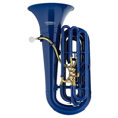 Abbildung von Classic Cantabile MardiBrass Kunststoff Bb Tuba Extrem leicht und sehr stabil Material Korpus: ABS Mundrohr Maschine aus Messing mit Gigbag &amp; Mundstück Farbe: Blau