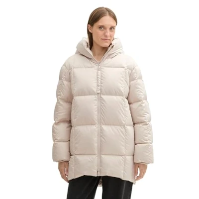 Abbildung von TOM TAILOR Damen 1043823 Steppjacke mit recycelter Daune, 12365 Dusty Beige, M