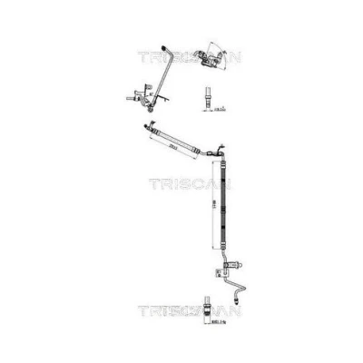 Abbildung von TRISCAN 8516 28017 Hydraulikschlauch, Lenkung von Hydraulikpumpe nach Lenkgetriebe CITROËN: Jumper II Bus, Kastenwagen