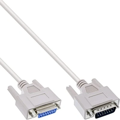 Abbildung von InLine 17746 Joystickverlängerung, 15pol Stecker / Buchse, 5m, vergossen