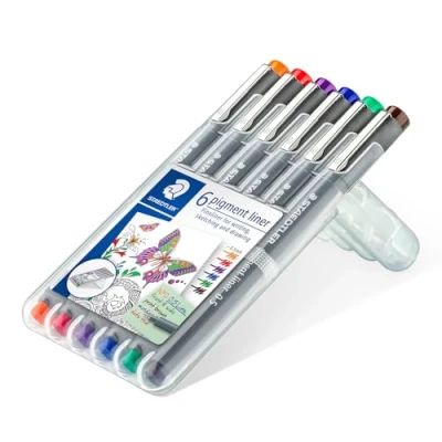 Abbildung von Staedtler pigment liner fineliner Box 0,5 mm 6 kleuren 30805 SSB6