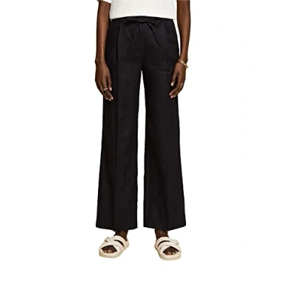 Abbildung von Esprit FLOW WIDE LEG Stoffhose, Damen, Größe: 32x32, Black
