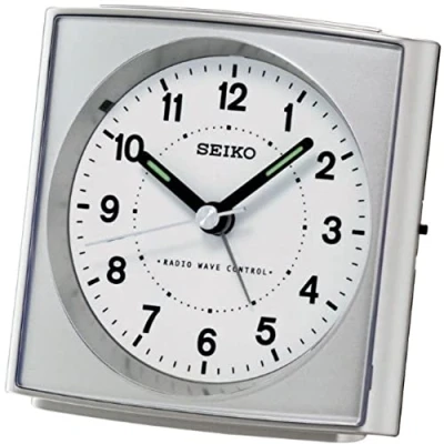Abbildung von Seiko Funkwecker silber Kunststoff QHR022S
