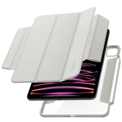 Abbildung von Spigen AirSkin Pro Kompatibel mit iPad 11 Zoll Generation 4 2022 3 2021 2 2020 1 2018 Hülle abnehmbarem magnetischem Deckel Grau