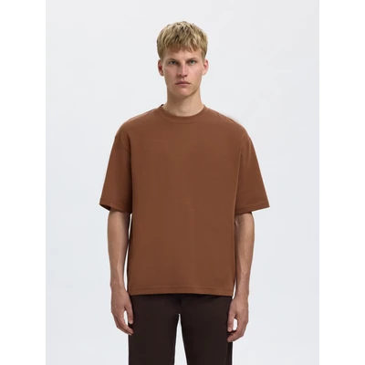 Abbildung von Selected Homme SLH Loose Oscar O NECK TEE Tshirt basic, Herren, Größe: XL, Soft silt