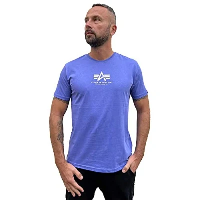 Abbildung von ALPHA INDUSTRIES Herren Basic T Ml Shirt, Lila (Electric Violet), XS