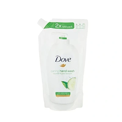 Abbildung von Dove Handseife Nachfüllpackung Pflegende Handwäsche Gurken und Grüntee Duft 500ml