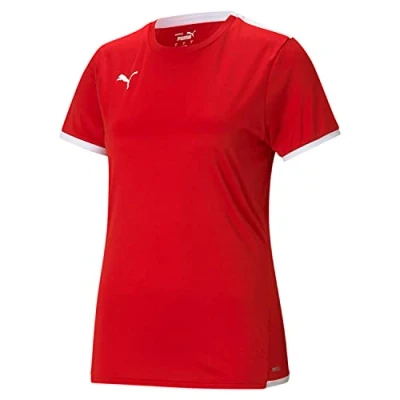 Abbildung von puma Damen Teamliga Jersey W Shirt, Red White, L EU