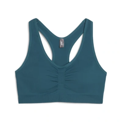 Abbildung von Puma 4KEEPS Shapeluxe Seamless BRA Sportbh mit mittlerer Stützkraft, Damen, Größe: Large, Cold green