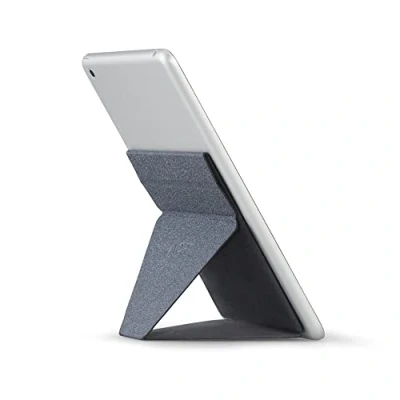 Abbildung von MOFT Unsichtbarer schlanker Tablet Ständer, verstellbares und faltbares Design, kompatibel mit Tablets bis zu 7,9 9,7 Zoll, Selbstklebende Version, Space Grau