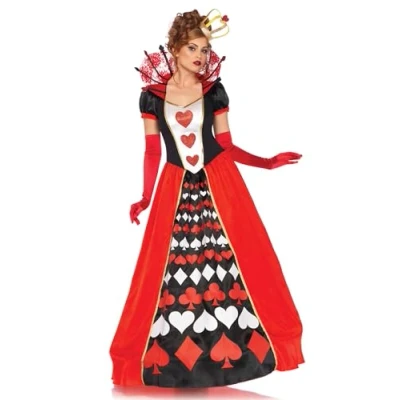 Abbildung von LEG AVENUE Damen Deluxe Queen Of Hearts Kost me, Multicolor, XL EU