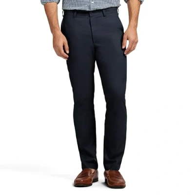 Abbildung von IZOD Herren American Chino Flat Front Straight Fit Pant Lässige Hose, Marineblau, 34W / 30L