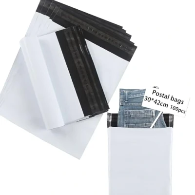 Abbildung von huruirui 100Stück/30x42cm Versandtaschen Plastik Versandbeutel Blickdicht Selbstklebend Warensendung Versandtüten für Kleidung Logistikverpackungen Transport Verpackungskarton