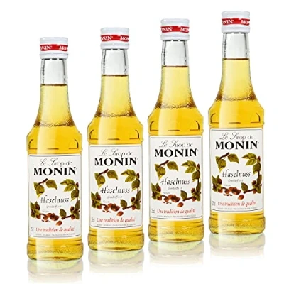 Abbildung von 4x Monin Haselnuss / Noisette Sirup, 250 ml Flasche
