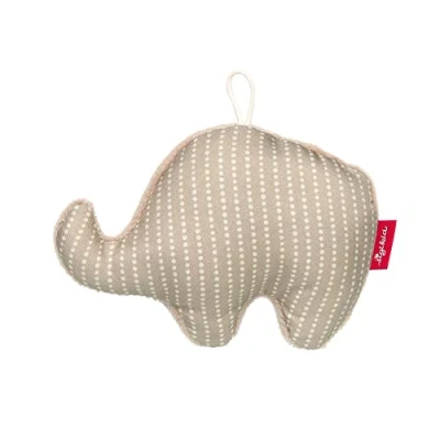 Abbildung von SIGIKID Greifling Elefant, RedStars Babyspielzeug, mit Rassel: greifen, entdecken, spielen, für Babys ab Geburt, Art. Nr. 42951, beige grau 13 cm
