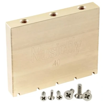 Abbildung von Musiclily Ultra 40mm Messing Gitarre FR Style Tremolo Block für E Gotoh GE1996T Floyd Rose Locking