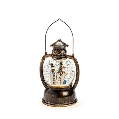 Abbildung von Kunstbaum LED Schneelaterne Schneemannfamilie in Braun 0,3W 2lm, KONSTSMIDE, Höhe 20 cm, Weihnachtsdeko