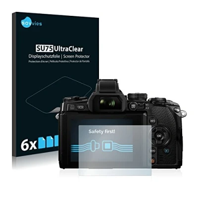Abbildung von Savvies 6 Stück Schutzfolie für Olympus OM D E M1 Displayschutz Folie Ultra Transparent