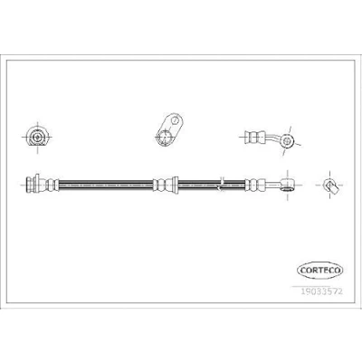 Abbildung von CORTECO 19033572 Bremsschläuche Vorderachse 480 HONDA: Accord 7 Tourer, Limousine
