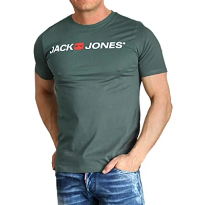 Abbildung von JACK &amp; JONES Jjecorp Logo Tee SS Crew Neck Noos T Shirt Herren Gr. 56, Schiefer dunkel/blau grau