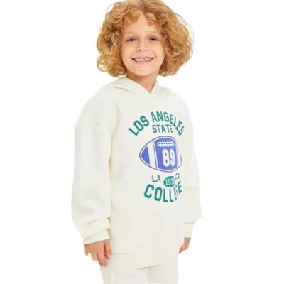 Abbildung von Koton Boys Hoodie Varsity Printed Long Sleeve Brushed Interior