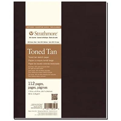 Abbildung von Strathmore Tagebuch, 481 7 Journal, Notizbuch von Strathmore, weicher Einband, 19,7 cm x 24,8 cm, hellbraun, 56 Blatt
