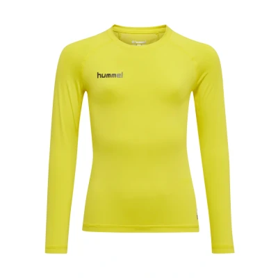 Abbildung von Hummel First Performance Langarmshirt für Kinder, Größe: 164, Blazing yellow