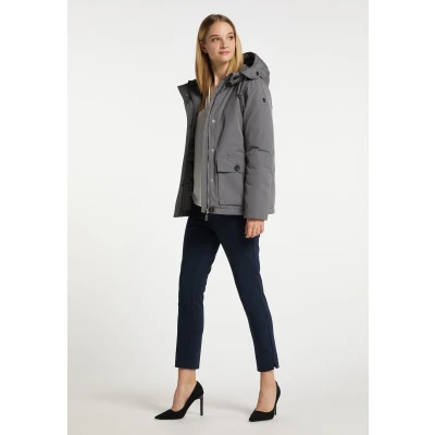 Abbildung von DREIMASTER Klassik Women&#039;s Winter Anorak M / Dunkelgrau 83% Polyester 17% Baumwolle