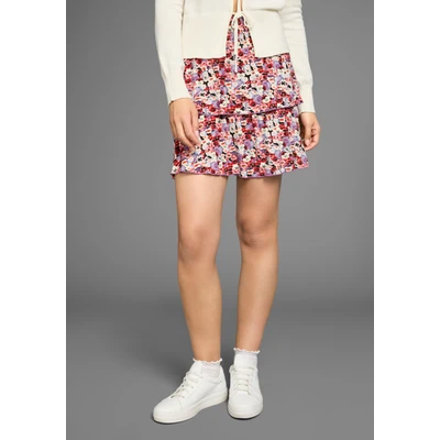 Abbildung von Laura Scott Jerseyrock, in Stufenform mit sommerlichem Blumenprint