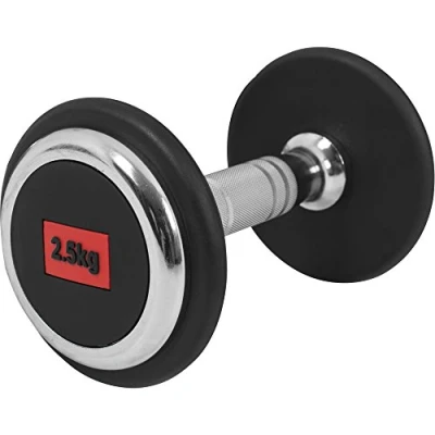 Abbildung von GORILLA SPORTS Kurzhantel Einzeln/2er Set, Gewichte 2,5 50kg Rundhanteln, Dumbbells, Hantelset, mit/ohne Ablage, aus Gusseisen, Gummiert, Griff Gerändelt, Rutschfest