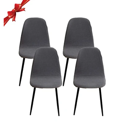 Abbildung von Jaotto Stuhlhussen 4er Set Strech, Esszimmerstühle Bezug Universal Waschbar Abnehmbare,Elegante Stuhlbezug Stuhlabdeckung Antirutsch, Küchenstühle für Büro Esszimmer Wohnzimmer,Diagonale Braun