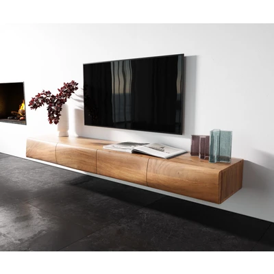 Abbildung von Lowboard New Live Edge 200 cm Akazie Natur 4 Türen schwebend