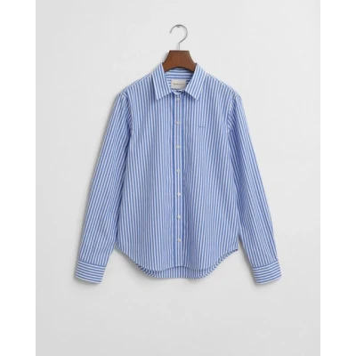 Abbildung von GANT Shirt Hemdbluse, Damen, Größe: 36, Perfect blue