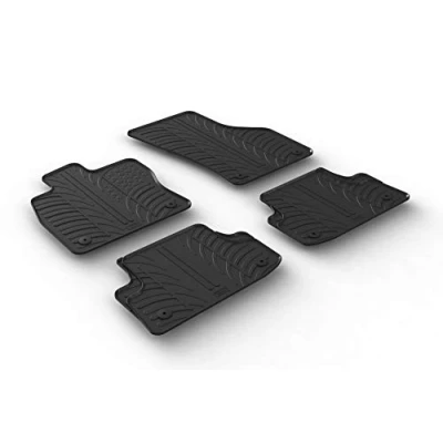 Abbildung von Gledring 0250 Fußmattensatz Gummi vorne und hinten 4 schwarz 750mm 550mm AUDI: A3 Sportback, Limousine