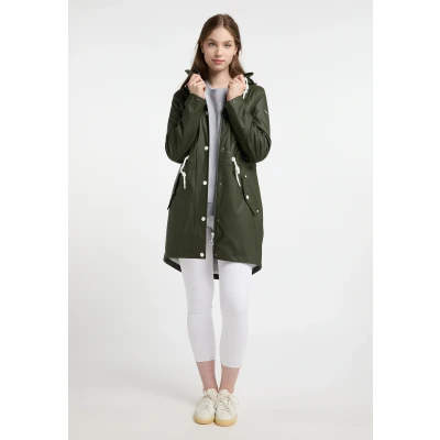 Abbildung von DREIMASTER maritim Damen Regenmantel M / Dunkles Olivgrün 100% Polyester