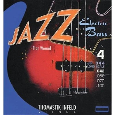 Abbildung von Thomastik Einzelsaite G .043 Stahlkern, Nickel flat wound short scale 32&quot; JF32043 für E Bass Jazz Satz JF324