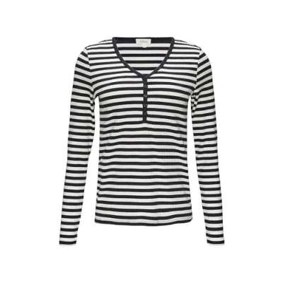 Abbildung von s.Oliver MIT Henleyausschnitt Langarmshirt, Damen, Größe: 42, Navy