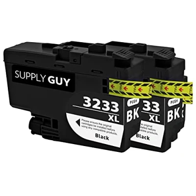 Abbildung von Supply Guy 2 Druckerpatronen kompatibel mit Brother LC 3233 Schwarz für DCP J1100dw MFC J1300dw