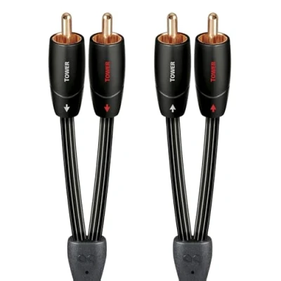 Abbildung von AudioQuest 2 m Tower RCA Audiokabel x Schwarz (2 RCA, Kupfer, m, schwarz)