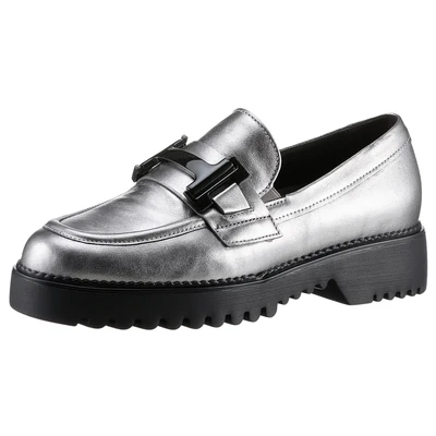 Abbildung von Gabor Comfort Slipper, Damen, Größe: 36, Antiksilber Leder