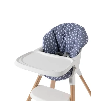 Abbildung von Twistshake Baby Hochstuhl 1 Grauer aus Buchenholz + Weißes Hochstuhlkissen mit 5 Punkt Sicherheitsgurt Abnehmbares Tablett Oeko Tex Zertifiziert Kisse Kinderhochstuhl 0 to 4 yrs