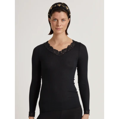 Abbildung von Calida Langarm Unterhemd/shirt, Damen, Größe: 44/46, Ws schwarz
