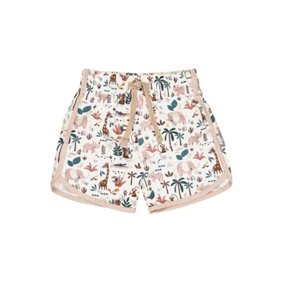 Abbildung von Sterntaler Badeshorts Safari Print UV Schutz 50+ Schwimmhose Jungen Beachwear Kinder Schwimmpanty mit Windeleinsatz bis Größe 86/92 und verstellbarem Kordelzug im Bund, Ecru, 92