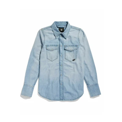 Abbildung von G Star Hemdbluse, Damen, Größe: XS, Sun faded blue mist
