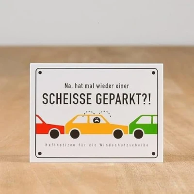 Abbildung von SCHEISSE GEPARKT Haftnotizen für die Windschutzscheibe
