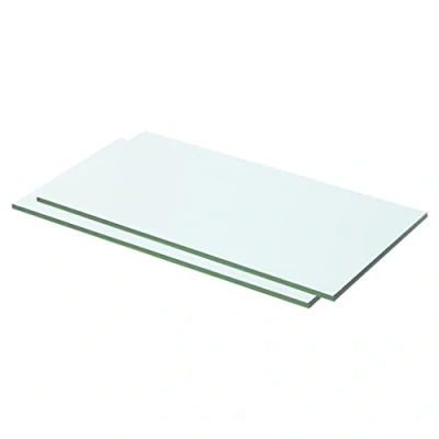 Abbildung von vidaXL 2X Regalboden Glas Glasboden Glasscheibe Glasplatte Regalbrett Ersatz Platte für Glasregal Klarglas Transparent 50x20cm