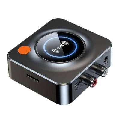 Abbildung von eppfun Bluetooth 5.3 Audio Adapter, empfänger für stereoanlage, 3.5mm AUX Klinke &amp; Cinch Receiver Adapter Lautsprecher Verstärker und Autoradio