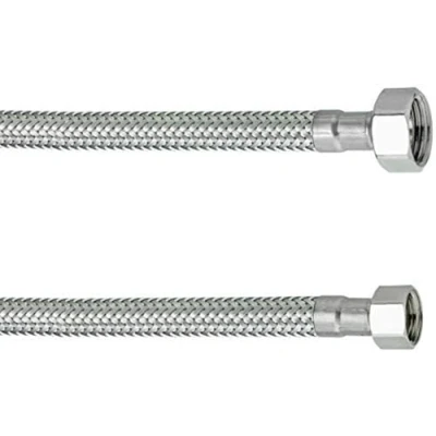 Abbildung von Cornat T317327270 Flexibler Verbindungsschlauch, Hochwertige Edelstahl Umflechtung, Anschlussschlauch für Wasserhahn, Armaturenschlauch Flexschlauch, 300 mm, 1/2 Zoll und 3/8 IG,Silber