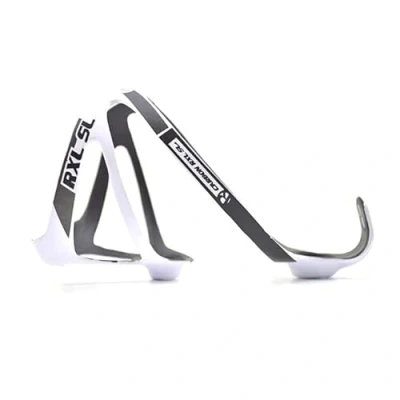 Abbildung von Fahrrad Flaschenhalter Carbon Flaschenkäfig MTB/Rennrad Wasserflasche Käfige Fahrradflasche Halter Ultraleichte Radsport Flaschenhalter/Käfig GeträNkehalter (Color : RXL White)